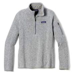 Womens Patagonia Medium Better Sweater Quarter-Zip Fleece Birch White